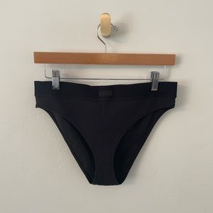 SKIMS cotton rib bikini-cut brief panties, onyx